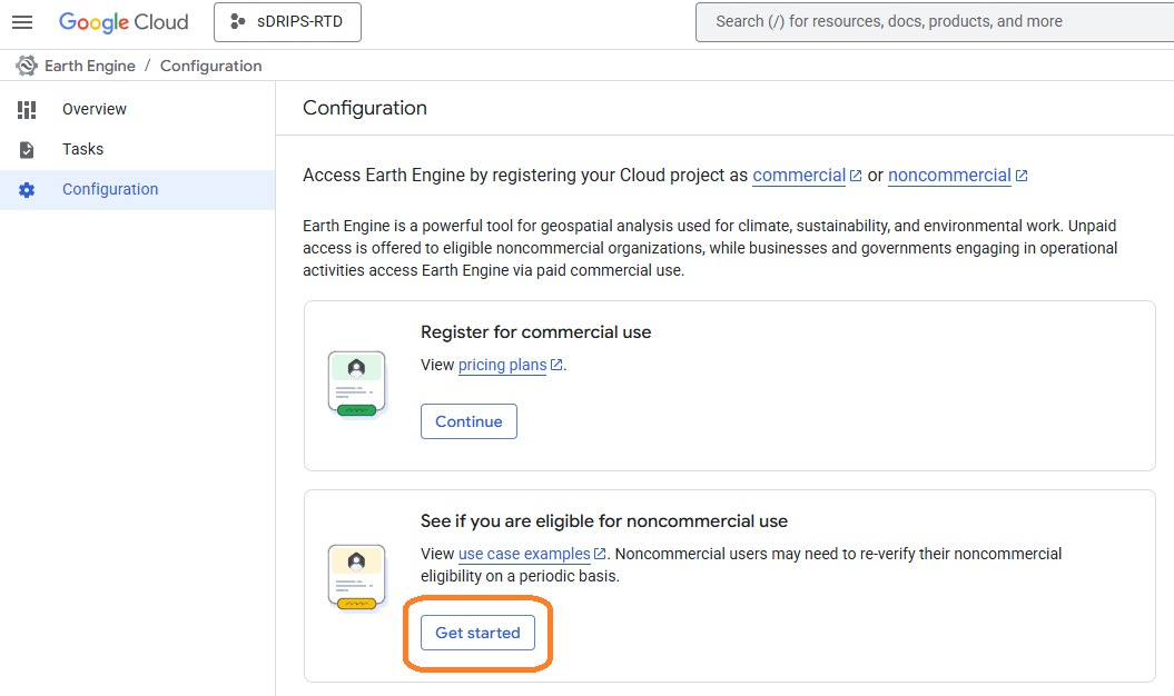 Service Account description screenshot